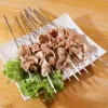 20/30/50db Tartós Rozsdamentes Acél BBQ Nyársak 1 Cső Tárolóval, Újrahasználható és Könnyen Tisztítható Kültéri és Beltéri Grillezési Partikhoz 20 db