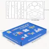 180db-os fa építőkocka - Tangram alakú puzzle készlet