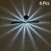 6 db Napelemes Medencevilágítás - Állítható Meleg Fehér LED Világítás Földfeletti Medencékhez