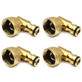   Réz 90°-os csatlakozó, 3/4" menetes, kerti öntöző csőadapter