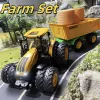 1/24 Méretarányú Sárga Játék Traktor