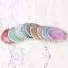 Art Nails kellékek Kerek gyanta achát kő köröm színpaletta gél lakk raklap keverő rajz festék lemez alátét