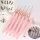 5db Rózsaszín/fekete Nail Art Ecsetek A Részletekért, Long Nail Art Line Ecsetek Manikűrzselé Finom Mintákhoz