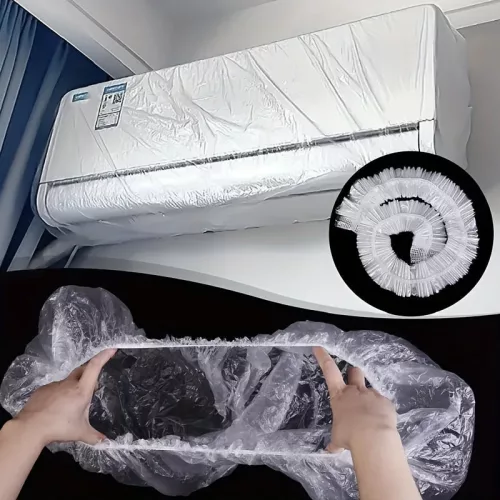 10 db-os készlet extra nagy, vastagított légkondicionáló porvédő, átlátszó PET, 70 × 145 cm