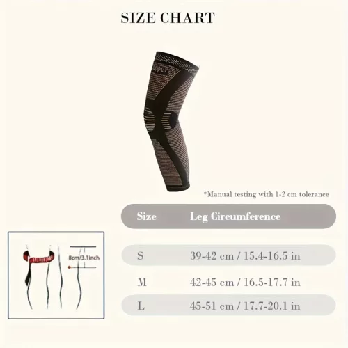 2 db Kompressziós térdtámasz, meleg térdvédő, kötött anyag, nem csúszó, légáteresztő L méret (45-51 cm)