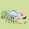 10 az 1-ben mini aranyos háziállat sorozat építőkocka készlet, 10 kis modellből vagy 1 nagy modellé kombinálható Bézs