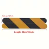 16 db kültéri lépcsőfok csúszásgátló szalag, 4 × 33 cm, beltéri/kültéri lépcsőkhöz, fokokhoz és hajókhoz Fekete és sárga
