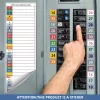 Áramkapcsoló címke matrica szett, kézzel írható elektromos panelhez, elosztódobozhoz és elektromos fedélhez - D11