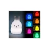 Gyerekéjszakai lámpa vezérlésével, érintésérzékeny, RGB színváltóval, távirányítóval - nyuszi