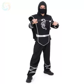 Ezüst Sárkány Ninja Gyerek Jelmez Szett