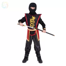 Fekete Sárkány Ninja Gyerek Jelmez Szett