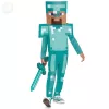 Minecraft Steve Gyémánt Páncél Gyerek Jelmez Maszkkal - Eredeti