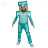 Minecraft Steve Gyémánt Páncél Gyerek Jelmez Maszkkal - Eredeti