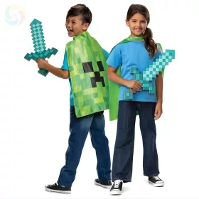   Minecraft Gyerek Jelmez Szett - Köpeny és Gyémántkard - Eredeti
