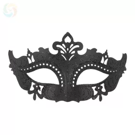 Fekete Ornamentumos Velencei Álarc