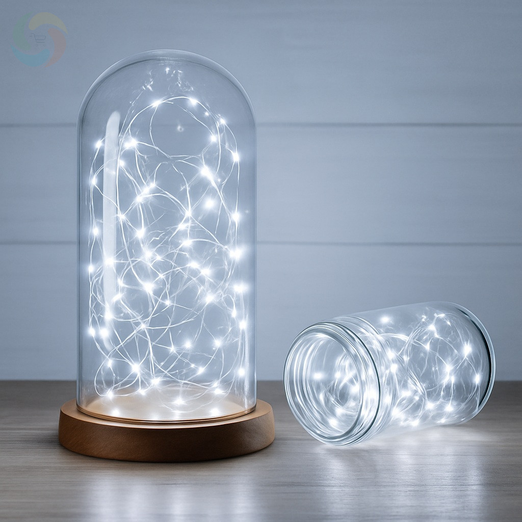 Fényhuzal 2m gombelemes hideg fehér 3 fénymód 20 LED