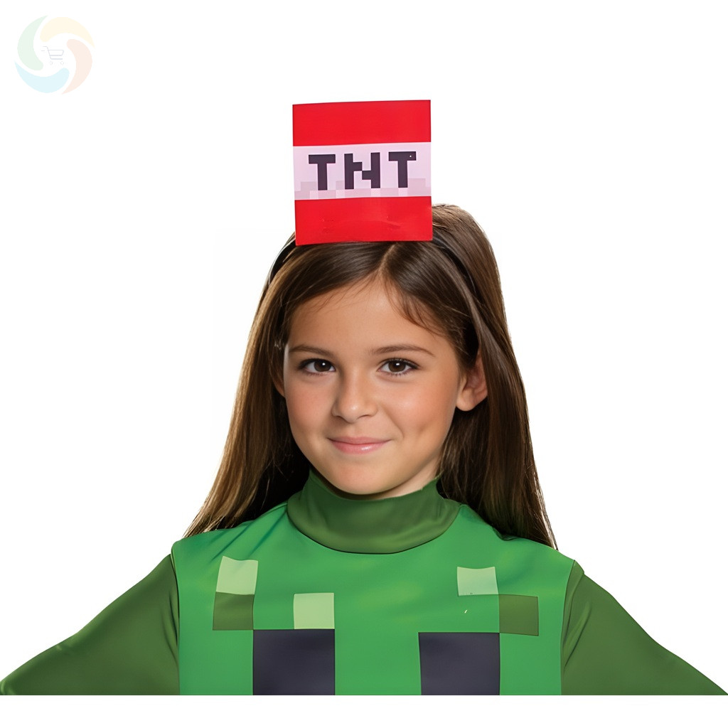 Minecraft Creeper Lány Gyerek Jelmez (M-es, 7-9 év) - Eredeti