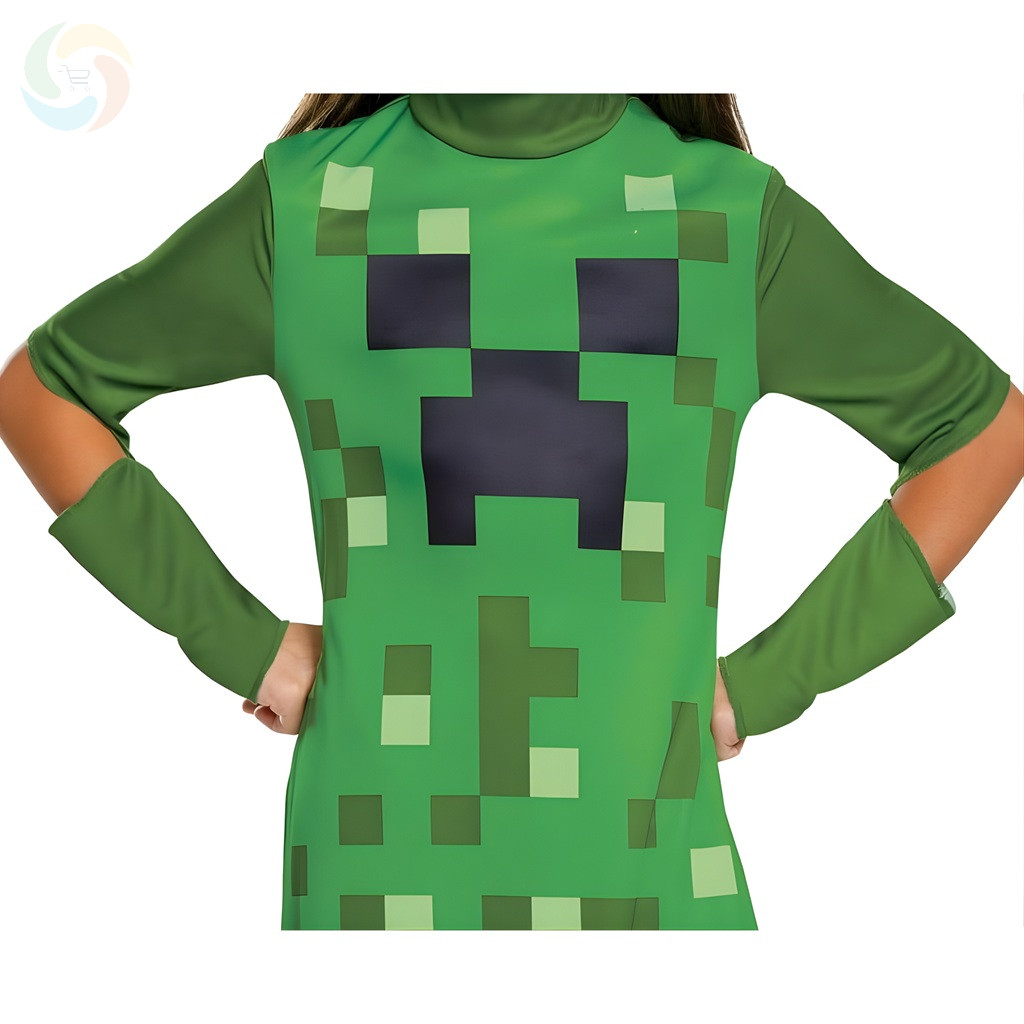 Minecraft Creeper Lány Gyerek Jelmez (M-es, 7-9 év) - Eredeti