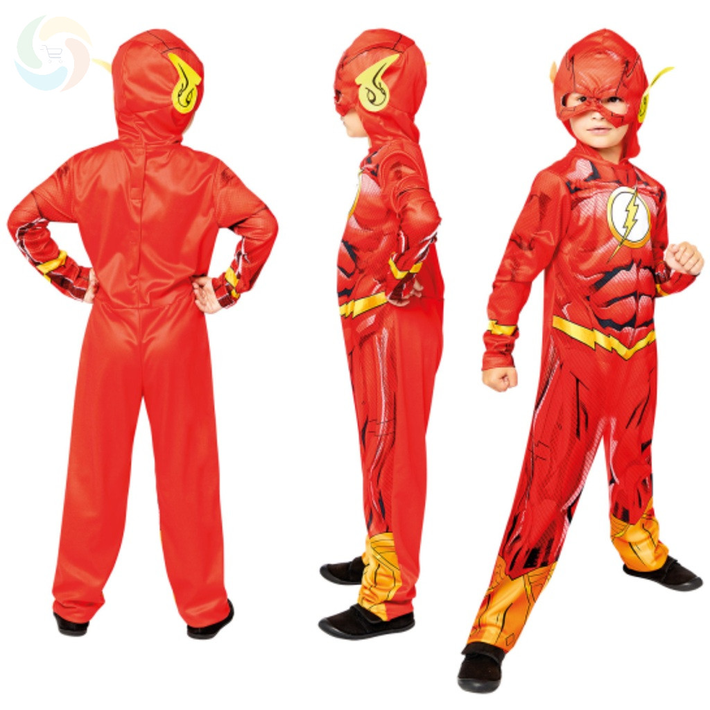 Flash Fiú Gyerek Jelmez Maszkkal - Eredeti DC
