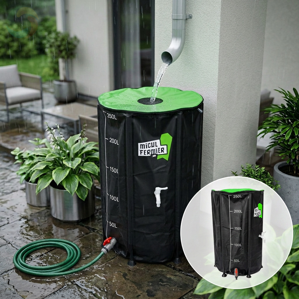 250L-es esővízgyűjtő tartály összecsukható flexibilis Micul Fermier MF-UG3009