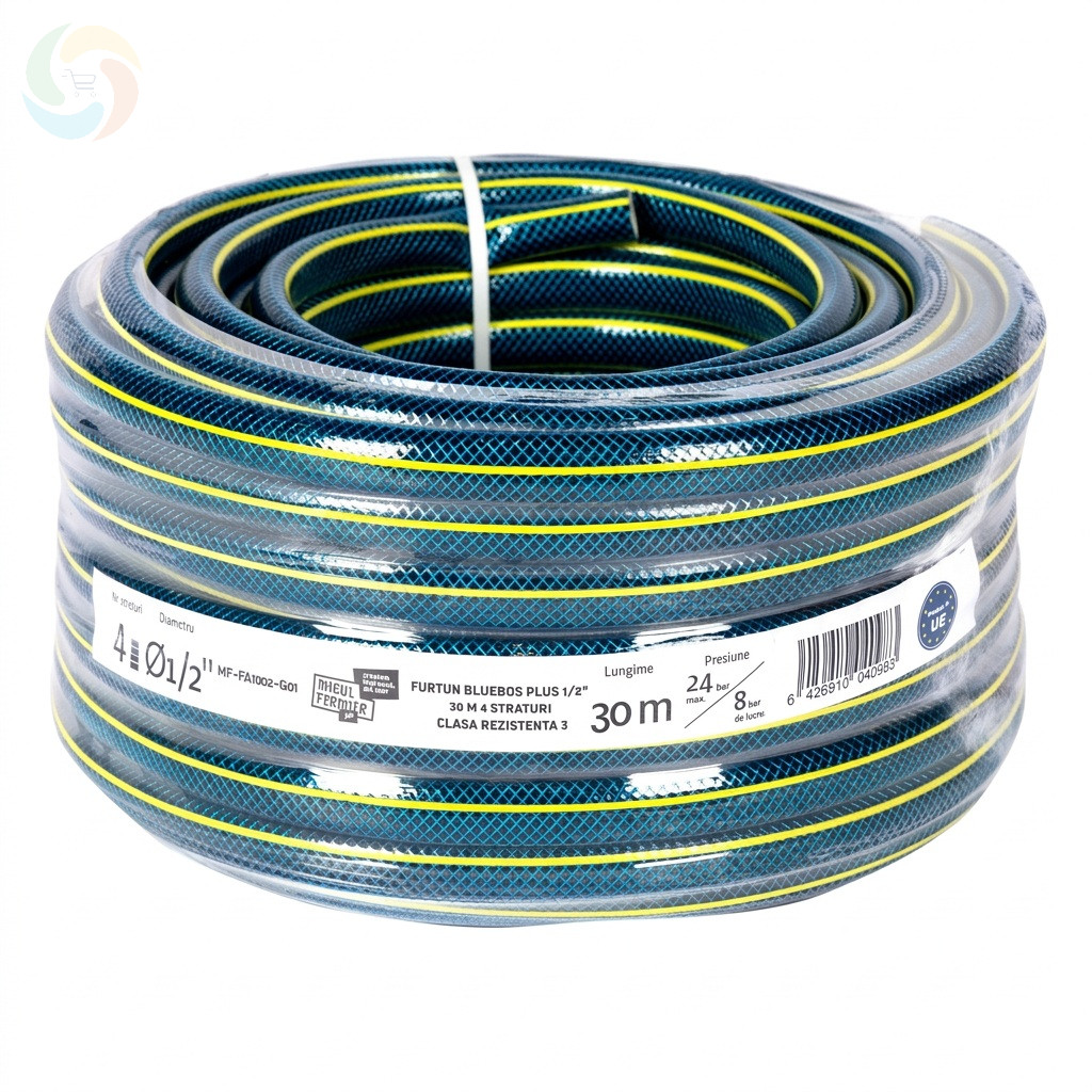 Bluebos Premium locsolótömlő 1/2" 30m 4 rétegű csavarodásmentes kertislag MF-FA1002